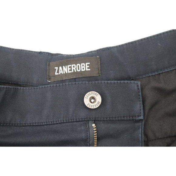 zanerobe pants men's 32 L27 jogger chino flat front slim navy cotton blend - Picture 9 of 11